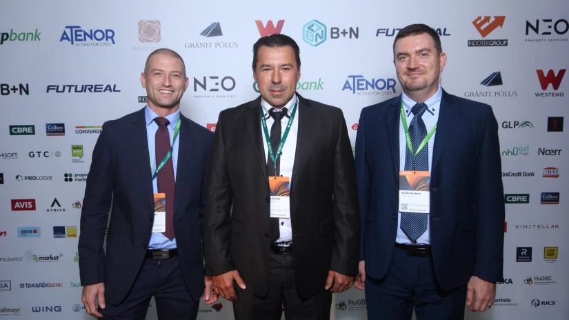 Left to right: Zoltán Számel, István Tirpák and Norbert Veréb at the Portfolio Property Awards 2021.